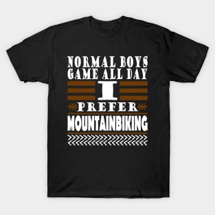 Mountain biking boys sport downhill gift men T-Shirt